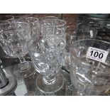 9 Victorian glass goblets