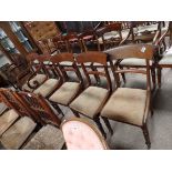 4 + carver Victorian mahogany dining chairs