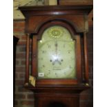 Oak longcased clock S Farmer, Stockton