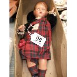 Bisque face doll 26cm ht