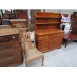 Oak dresser and 4 dining chairs