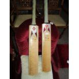 Pair of 2007 Yorkshire county cricket club bats