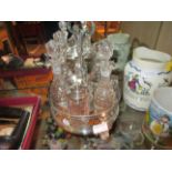 Silver plated cruet set