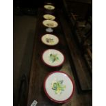 Victorian flower plates