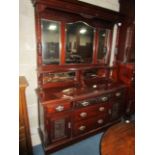 Victorian mahogany mirror back sideboard