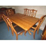 Repro. Dining table and 6 chairs