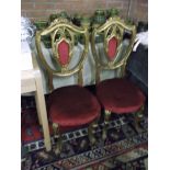 Pair of gilt effect chairs