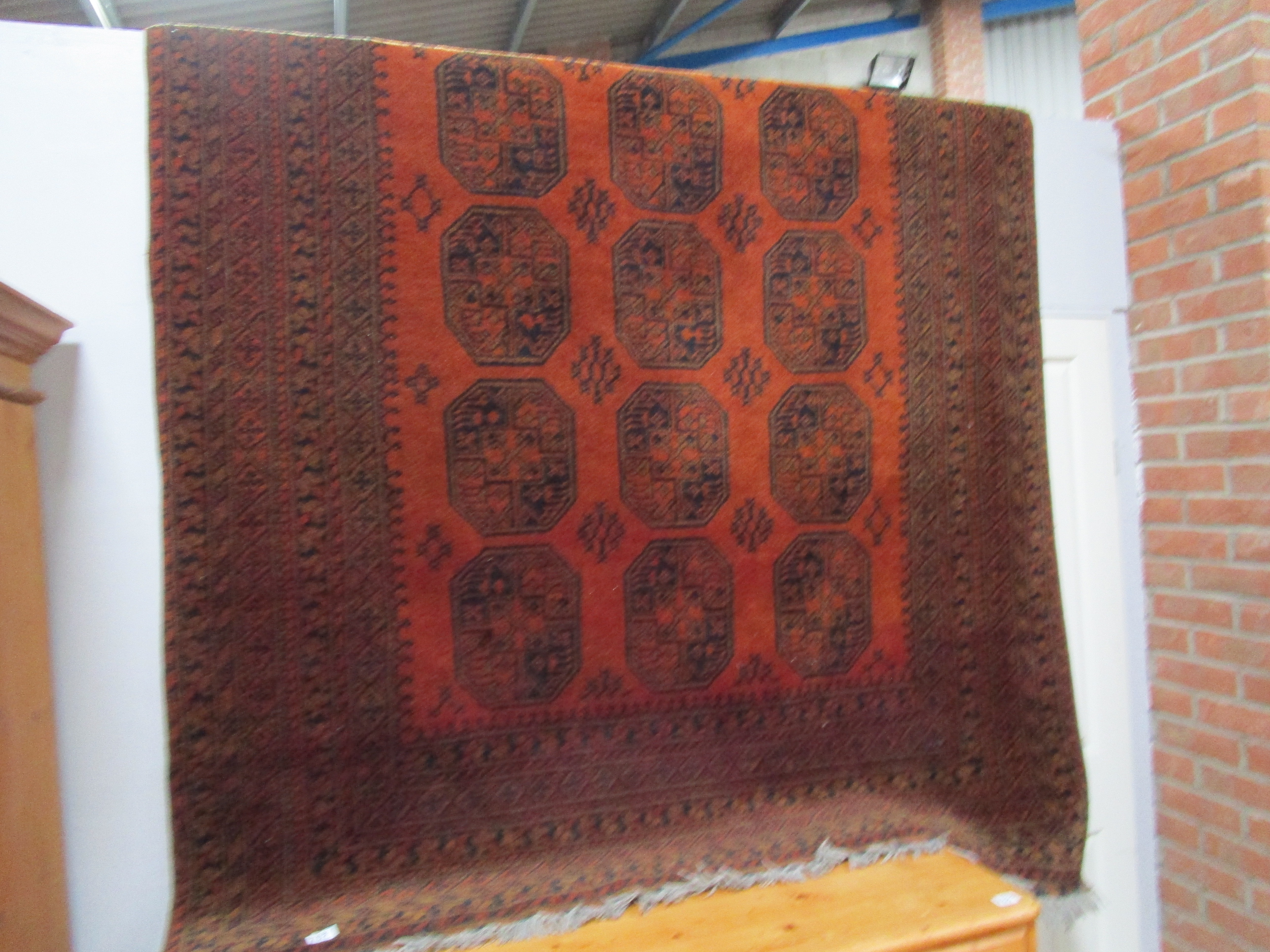 Rust coloured rug