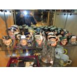 Collection of Doulton characture jugs