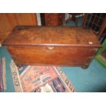 Antique mahogany kist with brass handles