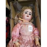 Bisque head doll marked RID 49cm ht
