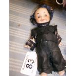 Bisque face doll 13cm ht