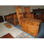 Sleigh bed, chest and wardrobe