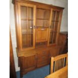 Sherry oak display cabinet