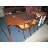 Regency style dining table and chairs