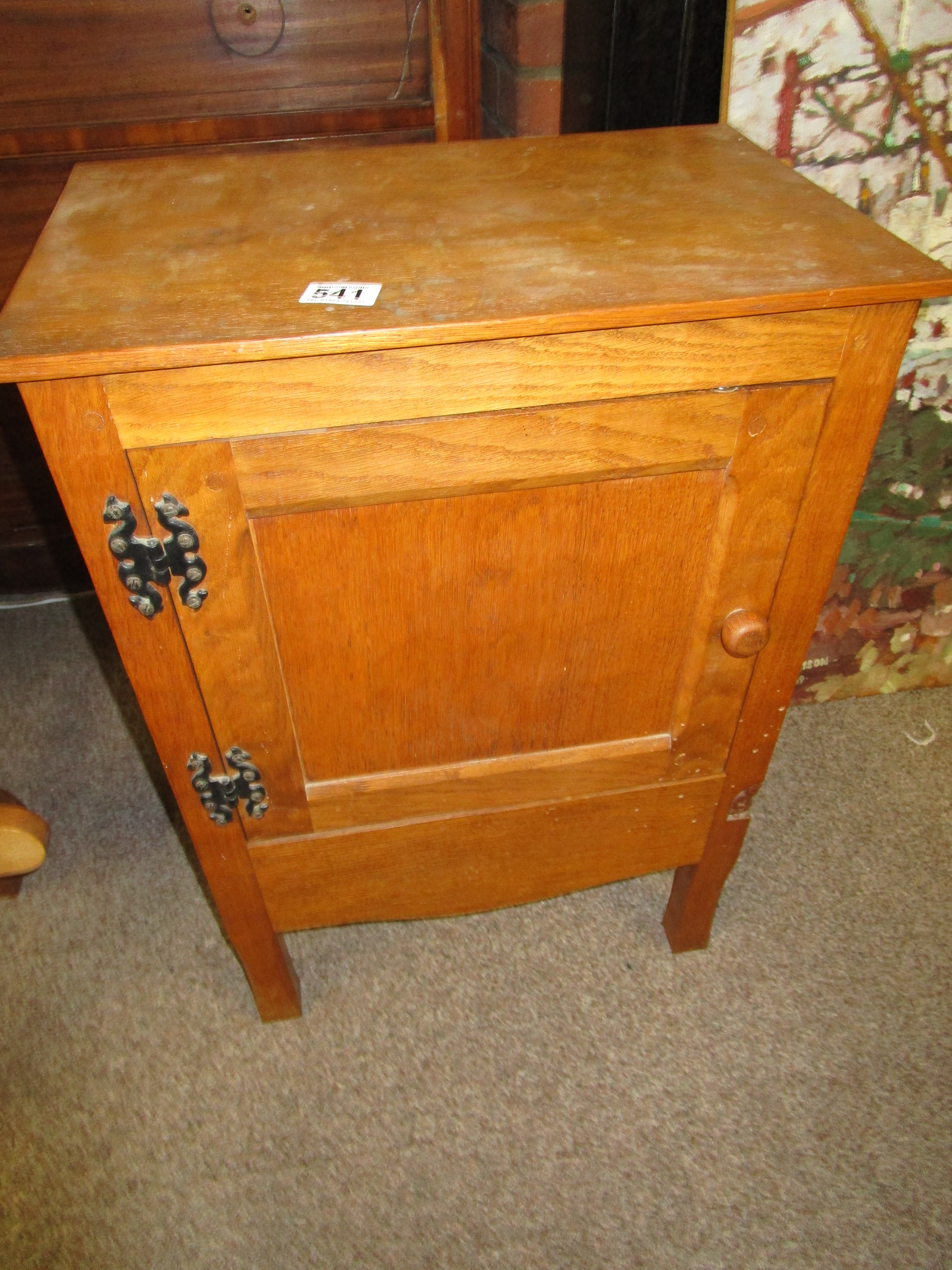 Yorkshire oak cupboard by Thomas Whittaker Gnome man