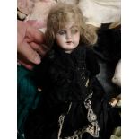 Bisque face doll marked 2000 8/0 35cm ht