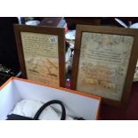 2 mounted sampler style pictures