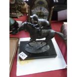 Lester Piggott bronze figure 'Champion Finish'