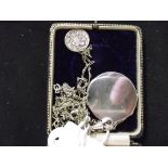 Locket and St Christopher on chain