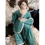 Bisque face Doll with markings OFPOSE 36cm ht