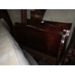 Antique mahogany bed and mattress 4'