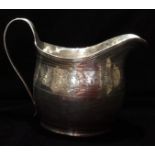 PETER & WILLIAM BATEMAN, A GEORGIAN HALLMARKED SILVER CREAM JUG Of classical form with a broad