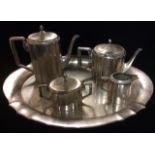 L. POSEN, A LATE 19TH/EARLY 20TH CENTURY GERMAN SILVER TEA SERVICE Comprising a teapot, coffee