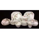 A VINTAGE COPELAND SPODE Tea service,autumn leaves pattern comprising of ten cups,saucers and side