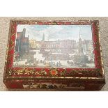 E. OTTO SMITDT, A LARGE 20TH CENTURY TINPLATE BISCUIT TIN 'Der Grosse Marde in Nurnberg', Medieval