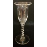 AN 18TH CENTURY STYLE AIRTWIST GLASS