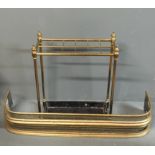 A GEORGIAN DESIGN BRASS STICK STAND With a twelve section division, along with a pierced brass