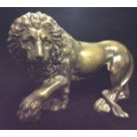 A LATE 19TH/EARLY 20TH CENTURY BRONZE ANIMALIER FIGURE A Medici style lion cast in a standing