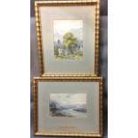 R. SCOTT, TWO LATE 19TH/EARLY 20TH CENTURY WATERCOLOURS Landscapes, titled 'Bala Lake',