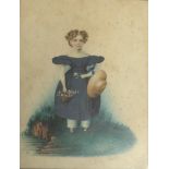 A 19TH CENTURY WATERCOLOUR Portrait of Anna Elizabeth Wood, born 3rd March 1828, married 1851 and