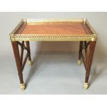 PAUL SORMANI, FRENCH, A 19TH CENTURY EMPIRE DESIGN MAHOGANY OCCASIONAL TABLE With pierced brass