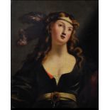 IN THE MANNER OF GUIDO RENI, AN 18TH CENTURY OIL ON CANVAS Portrait of a classical maiden with