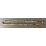 A VINTAGE 9CT GOLD NECKLACE Fine link chain with hook and eye clasp Approx 31 cm