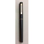 SHEAFFER, TARGA, A VINTAGE 14CT GOLD AND MATT BLACK RESIN FOUNTAIN PEN Having a white dot, gold