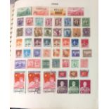 TWO VINTAGE STAMP ALBUMS CONTAINING 3000+ 19TH CENTURY AND LATER STAMPS OF THE WORLD To include