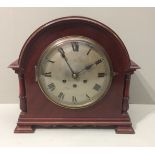 GUSTAV BECKER, A VICTORIAN MAHOGANY CASED MANTLE CLOCK The arched top over a silvered dial with