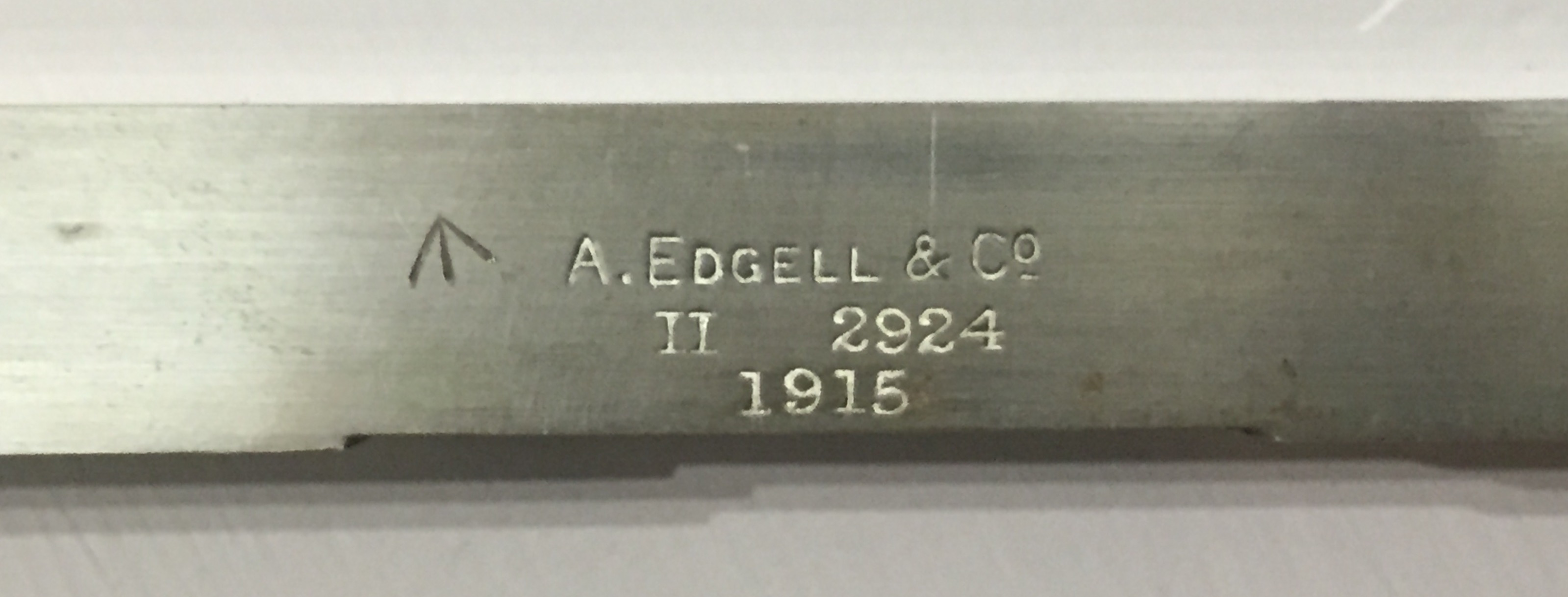 A RARE WORLD WAR I TROUGH COMPASS The side with incised lettering 'A. EDGELL & Co., II 2924, - Image 3 of 8