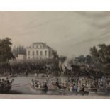 M. DUBOURG, QUEEN CAROLINE, 'ARRIVAL AT BRANDENBURGH HOUSE OF THE WATERMEN', COLOURED AQUATINT