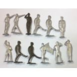 A COLLECTION OF TWELVE WORLD WAR II GERMAN ALUMINIUM TOY SOLDIERS Based on officers of the SA and