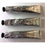 A COLLECTION OF THREE WORLD WAR II GERMAN SS ANTISEPTIC CREAM TUBES Silver aluminium, marked '
