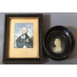 AN EARLY 19TH CENTURY WAX PROFILE PORTRAIT OF ADMIRAL NELSON Held in an oval wooden frame,