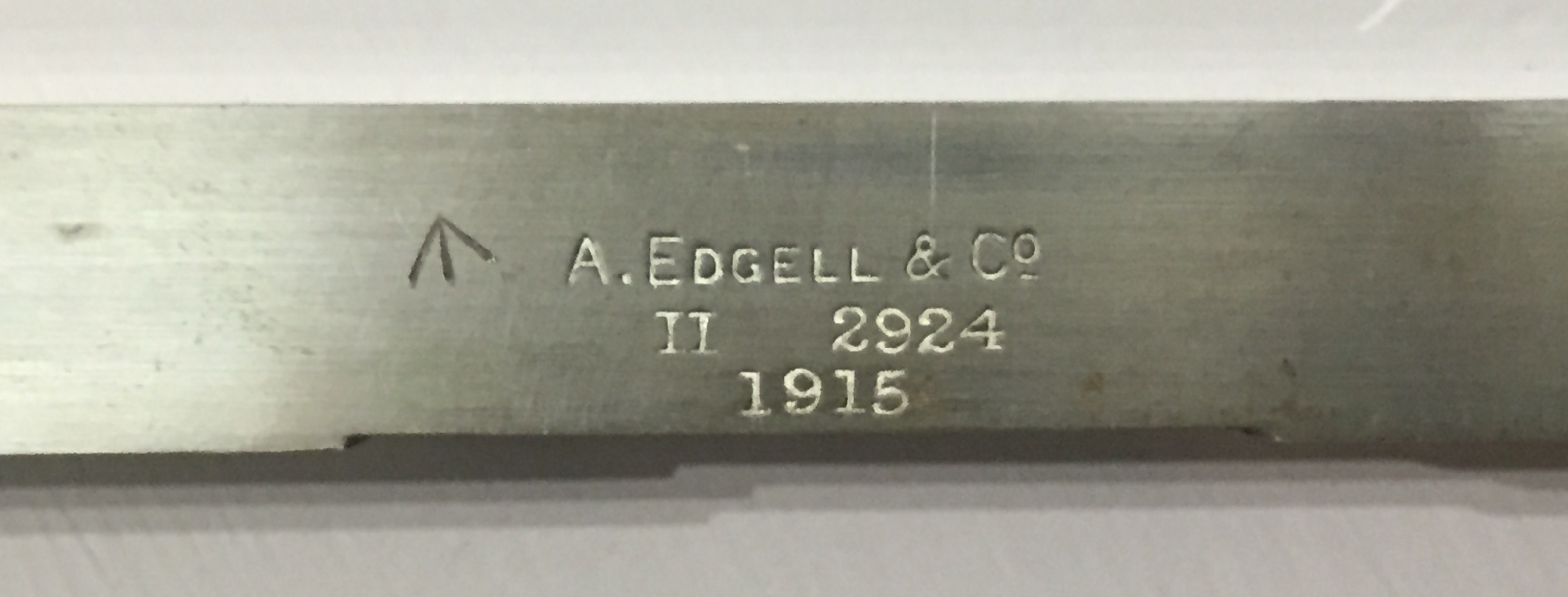 A RARE WORLD WAR I TROUGH COMPASS The side with incised lettering 'A. EDGELL & Co., II 2924, - Image 4 of 8