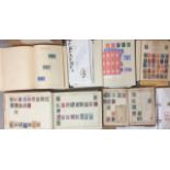 PHILATELY INTEREST, A COLLECTION OF VICTORIAN AND LATER STAMP ALBUMS Including one penny red, Edward