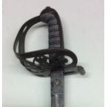 A VICTORIAN LIGHT INFANTRY OFFICERS SWORD Having a shagreen handle and the etched blade marked '