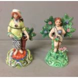 WALTON, STAFFORDSHIRE, TWO FIGURES To include a woman selling fish and the other a classical youth